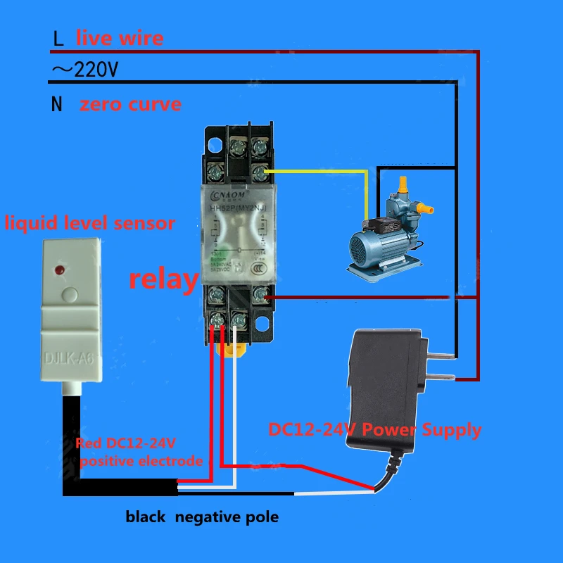 Relay Output Water Level Detector Capacitor Liquid Level Sensor Switch Induction Non-contact Liquid Level Detection