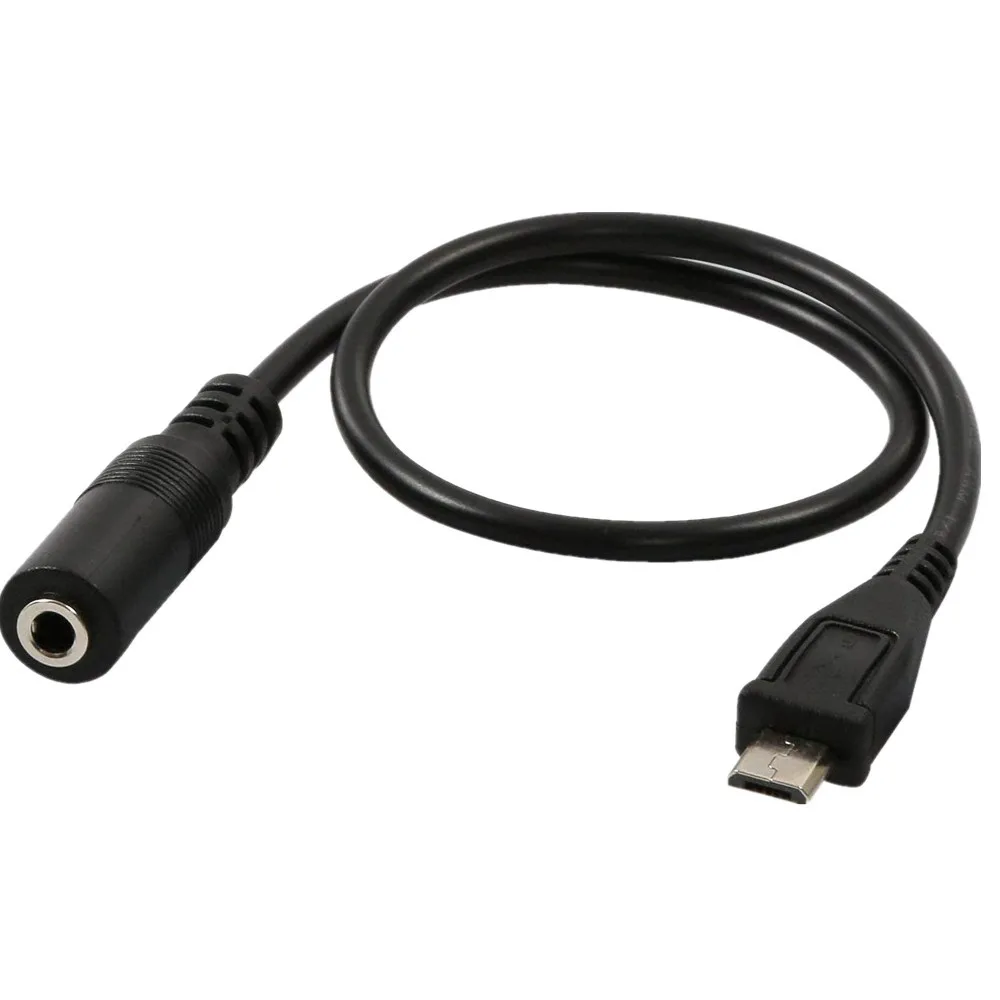 0.15m 0.3m DC 3.5mm Female to Mini 5P/Micro 5P Male Audio Cable for Microphone Headset Audio Connection Mobile Phone Adapter