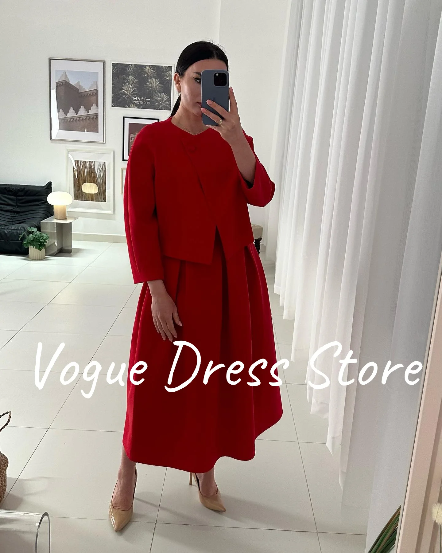 맞춤형 고품질 저지 이브닝 드레스 우아한 긴 소매 크루 넥 댄스 파티 드레스 맞춤 제작 맞춤형 행사