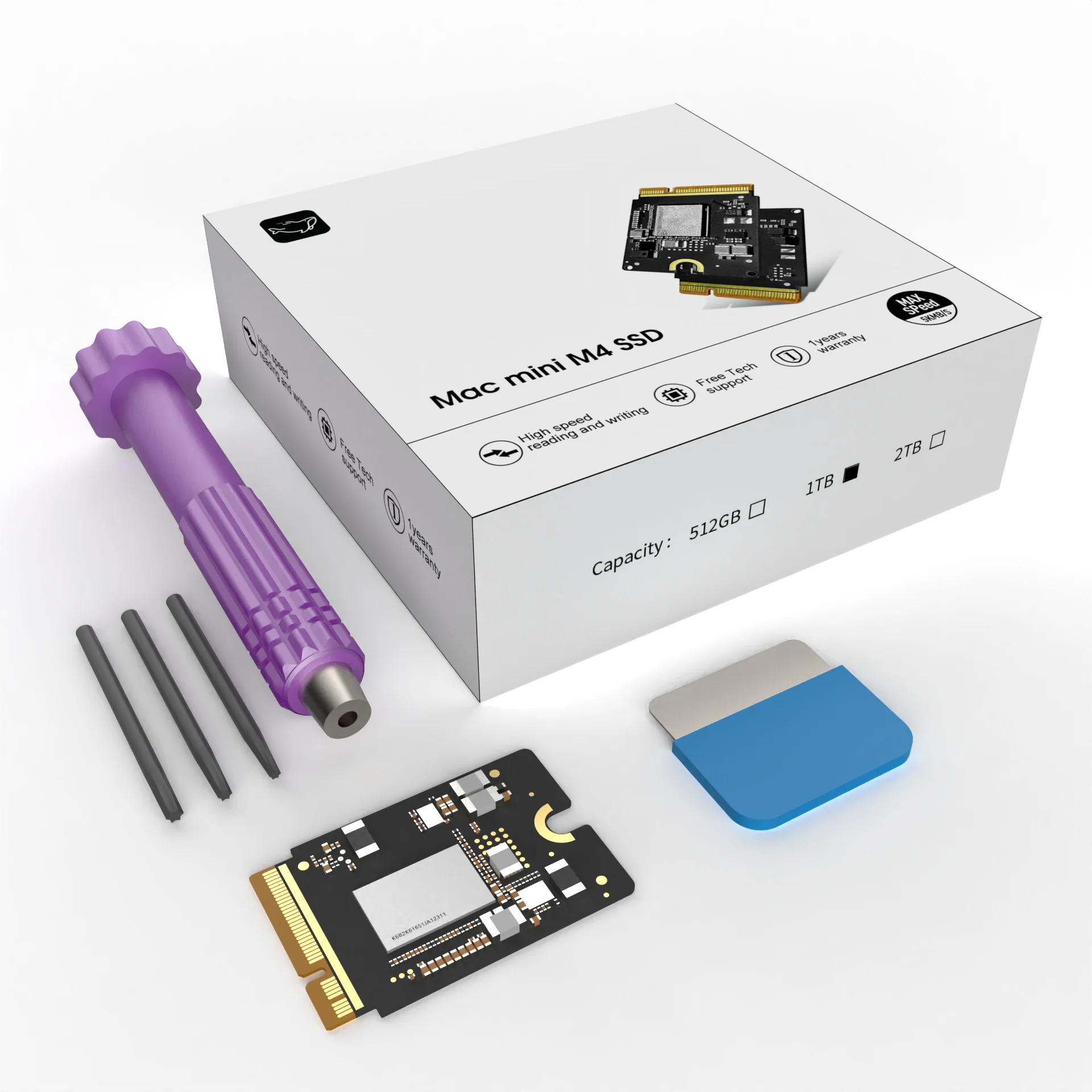 Suitable for MINI-SSD, support mac mini M4 expansion hard disk, and replace the built-in 1TB/2TB M4