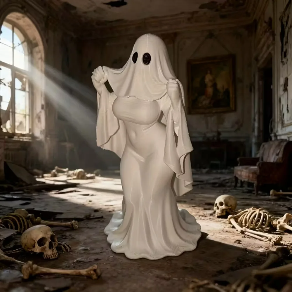 Festive Decorative Ghost Bride Figurine, Gothic Bride, Creative Skirt Design for Wedding Decoration, Suitable for Halloween Yard, Christmas Decoration, Holiday Parties, Office Desk Decoration, Perfect Halloween, Christmas Unique Holiday Gift