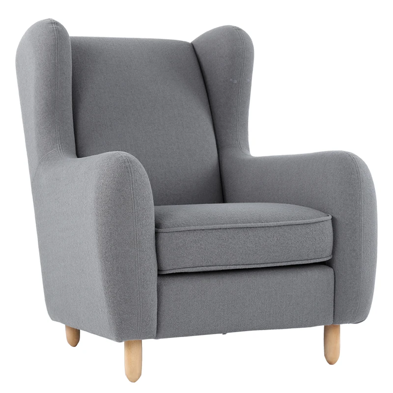 

Modern Nordic Lazy Sofa Armchair Chair Wooden Single Seat Sofa Chair Living Room