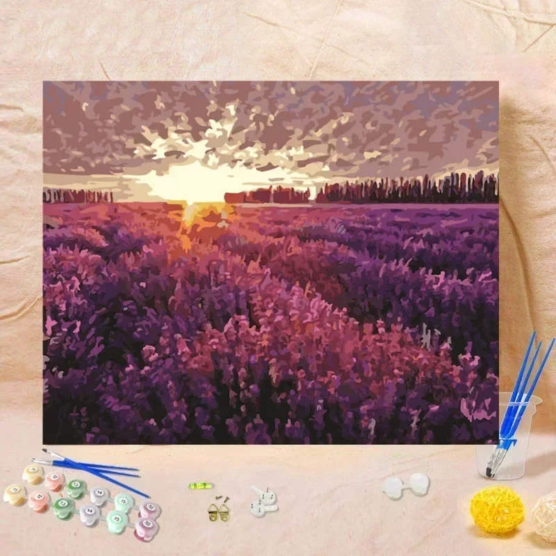 

Tulip DIY Digital Acrylic Flower Painting, Hand-Filled Landscape Painting, Explosion, 3955