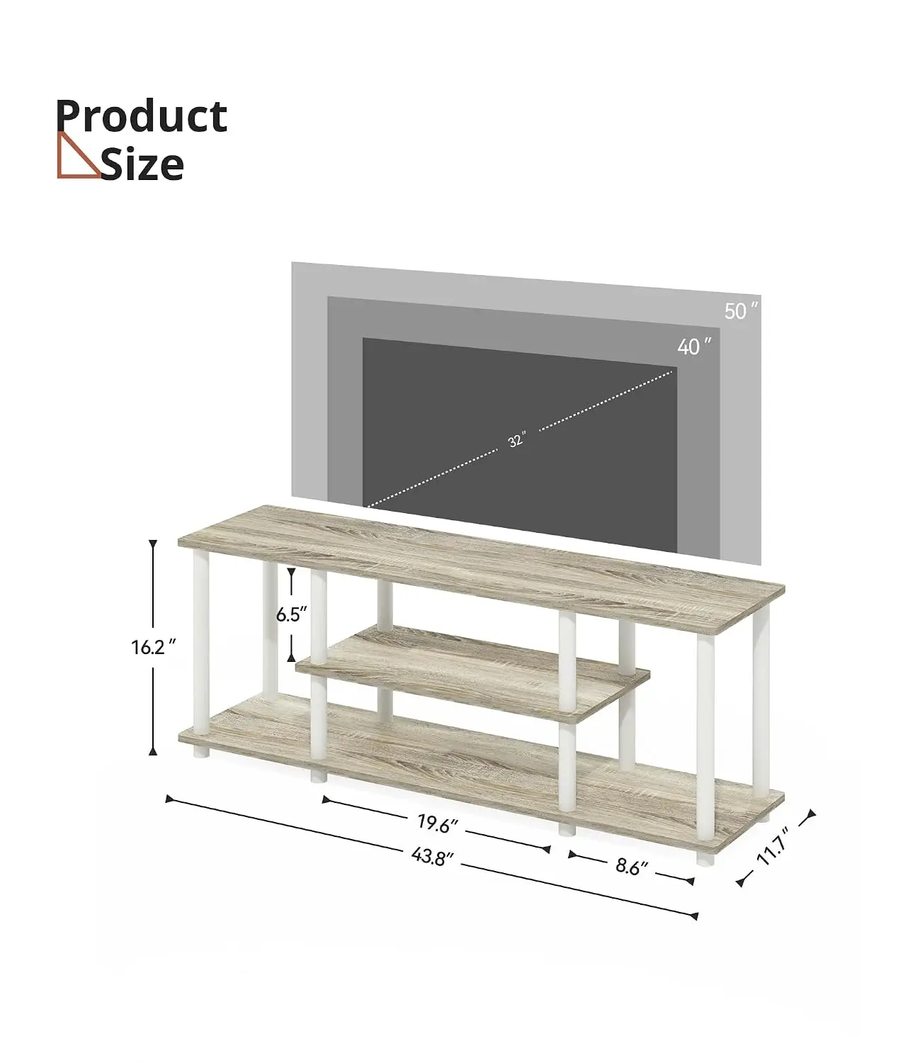TV Stand Entertainment Center Console Open Storage Shelves Living Room Bedroom Office 50 Inch, Customized
