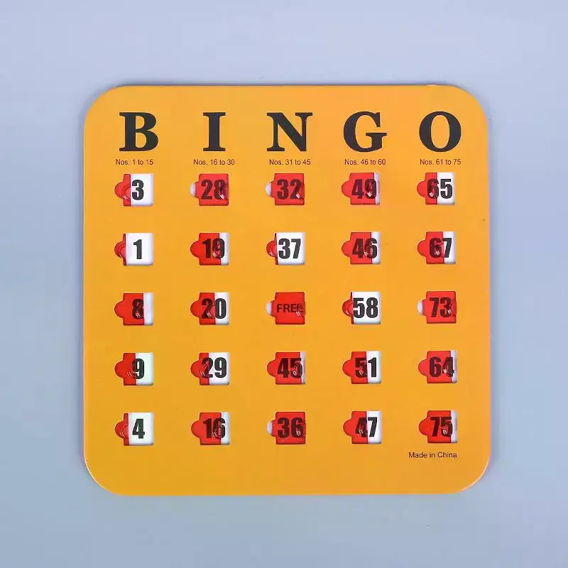 Carte de jeu de Bingo, 5 pièces, facile à lire, avec fenêtres coulissantes, capacité de réflexion logique réutilisable, jeu de société, cadeau de fête