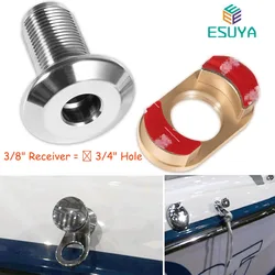 ESUYA 2 Pcs 3/8'' Quick Release Boat Fender Receiver Marine Stainless Steel Quick-Release Boat Fender Receiver Lock Yacht Tools