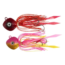 1PC Metal Sinking Snapper Jig Rubber Skirts Hooks 80g100g150g200g Saltwater Assist Hook pesca Fishing Lure Slider Inchiku Jig