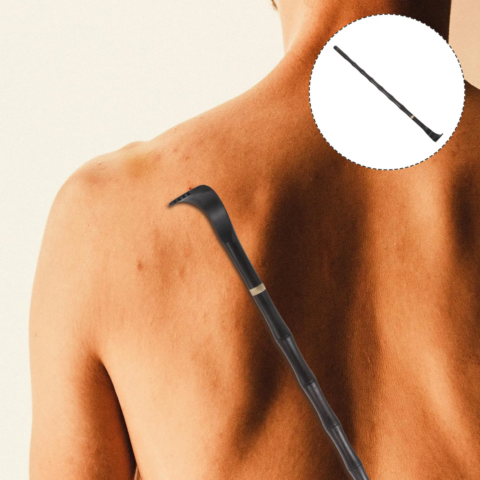 17.5 Inch Natural Rosewood Back Scratcher for Men and Women Ergonomic Handheld Itch Relief Tool Portable Travel Body Scratcher