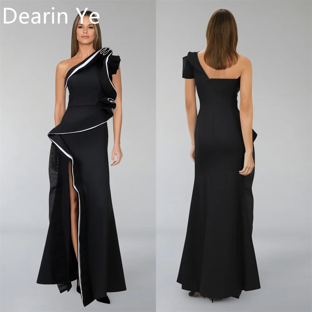 

Prom Gown Dearin One-shoulder Column Floor Length Open Back Bespoke Occasion Dresses Formal Evening Dress Saudi Arabia