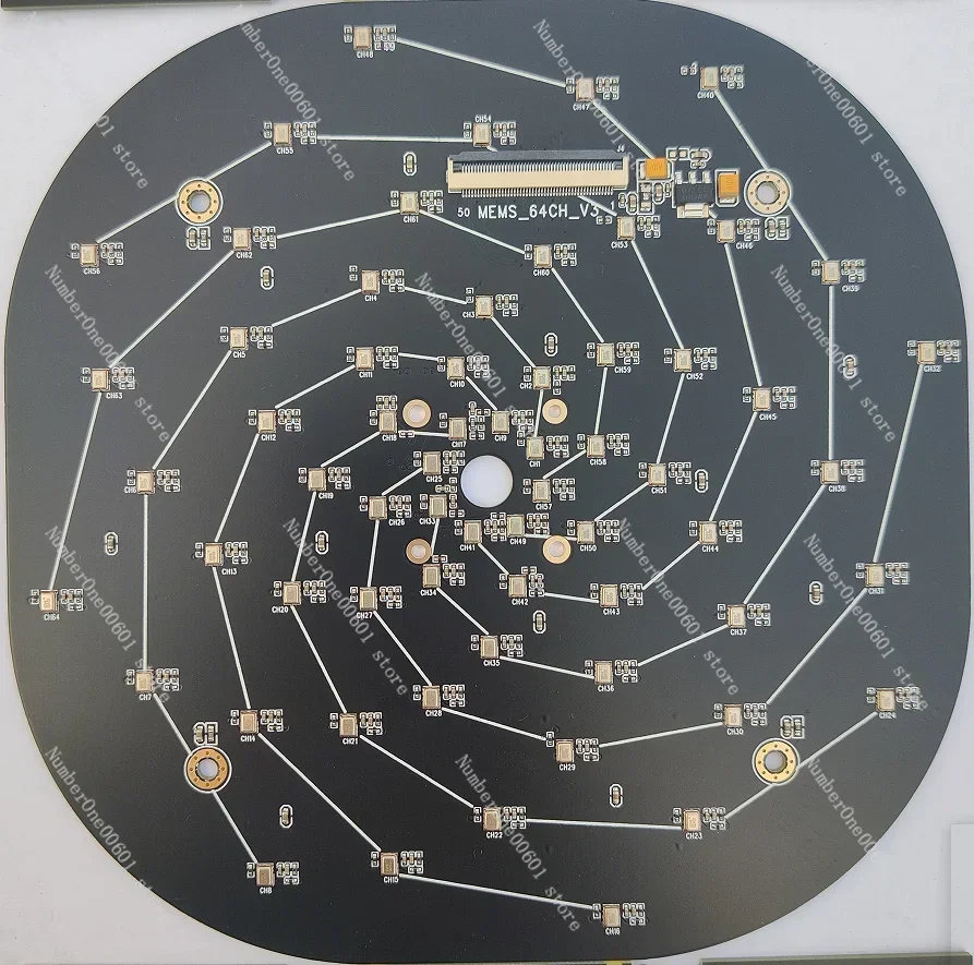 USB Gigabit Ethernet Microphone Array Multi Arm Spiral 64 128 Channel Ultrasonic Acoustic Imaging Localization