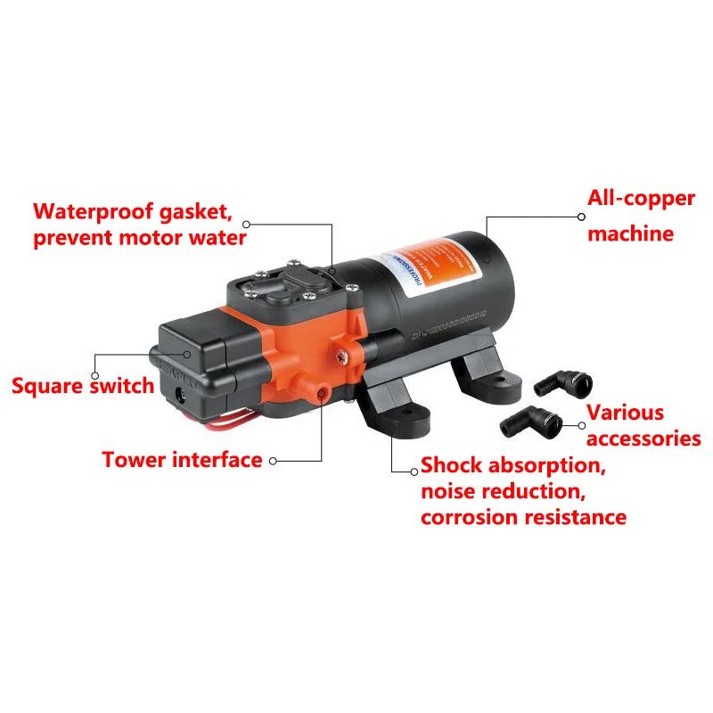 Diaphragm Pump DC Marine 12V Water Series Automatic Fresh Water Pump For RV Boat Yacht
