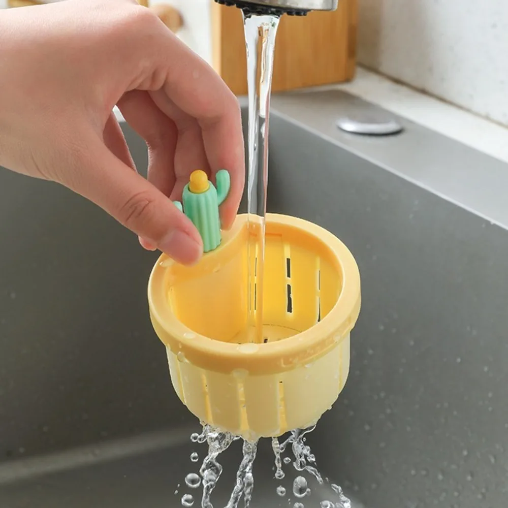 Modern PP Cactus Filter Fine Mesh Deodorization Sink Drain Strainer Waste Collector Multifunction Sink Strainer Home