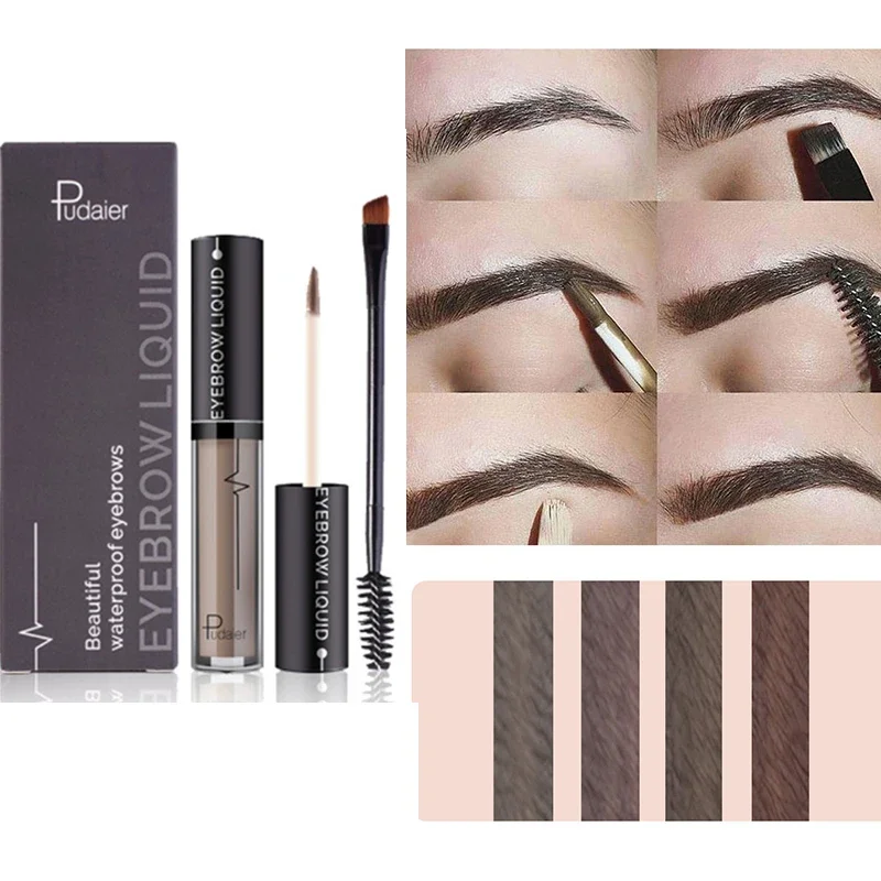 Mascara imperméable longue durée avec pinceau, teinte des sourcils, pigment brun noir, Wunder Eyebloguers Enhancers