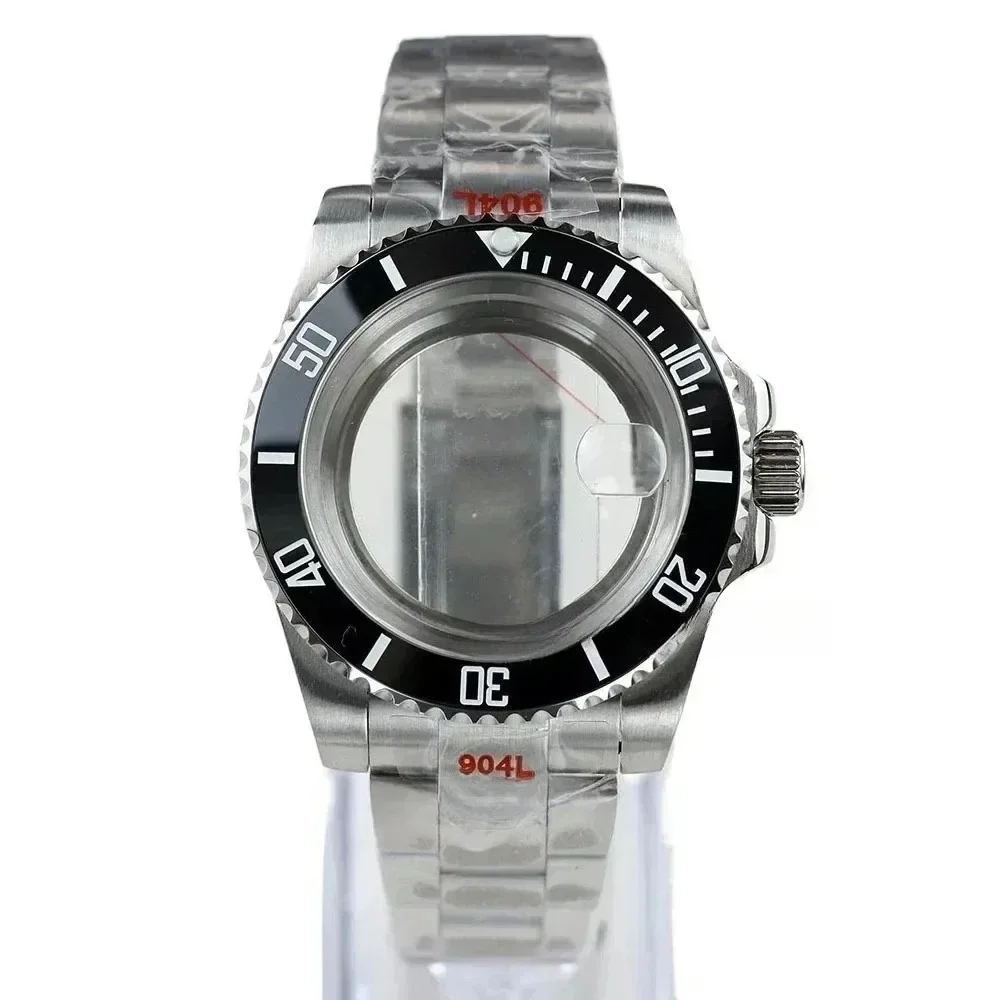 NF40mm NH35 Watch Case For Nh34 Nh35 Miyota 8215 Movement 28.5mm Dial Submariner Daytona Stainless Steel Watchband Sapphire Glas