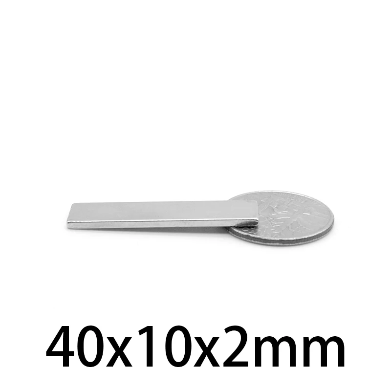 40x10x2mm Sheet Powerful Magnets 40*10*2 Strong Block Magnets For Fridge DIY Building Scientific Craft Education 40x10x2