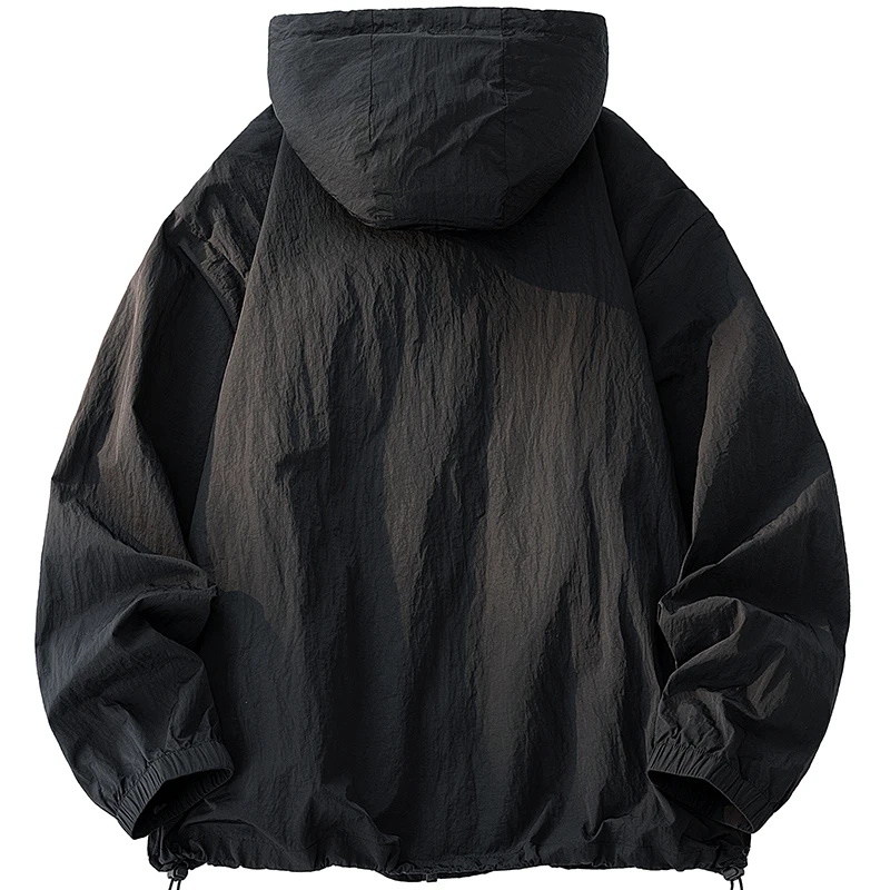 UPF50+ Sommer-Eisseide UV-Schutz Kapuzenjacke für Herren, Outdoor-Angeln und Wandern, Anti-UV-Mantel, Atmungsaktiv und Schnelltrocknend – Detail 11