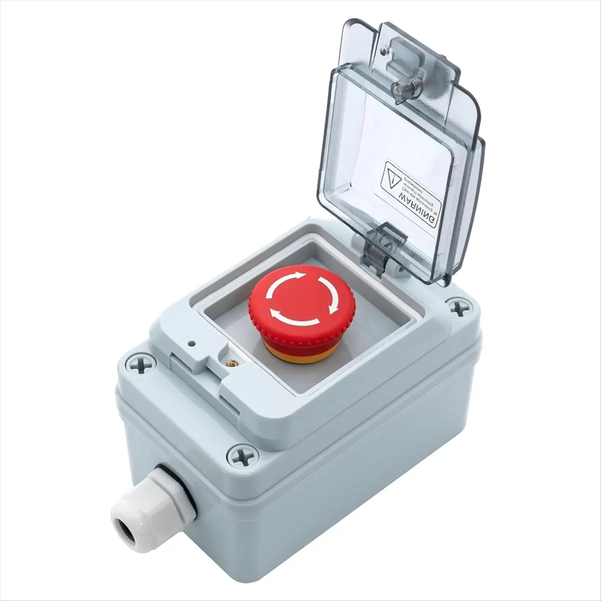New Industrial Emergency Stop Button, Electrical Shut Off Switch, IP67 Waterproof for Construction, Factories or Outdoor