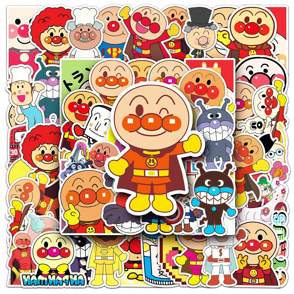 10/30/52pcs Anpanman Graffiti Sticker Anime Cartoon Kawaii Batakosan Decals for Suitcase Journal Stationery Stickers Kid Toy