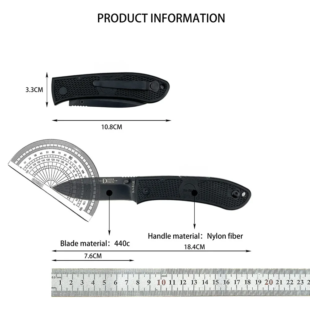 KB 4062 التخييم سكين للفرد 440C شفرة من الفولاذ المقاوم للصدأ مع مقبض النايلون أدوات إنقاذ للصيد المشي لمسافات طويلة في الهواء الطلق