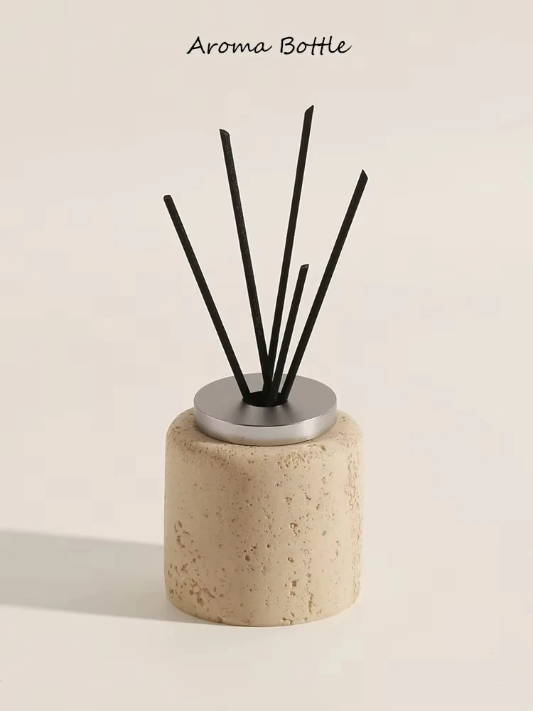 

AhunderJiaz Natural Marble Aromatherapy Bottle Storage Bottle Aromatherapy Ornament Home Indoor Dispenser Bottle Home Decoration