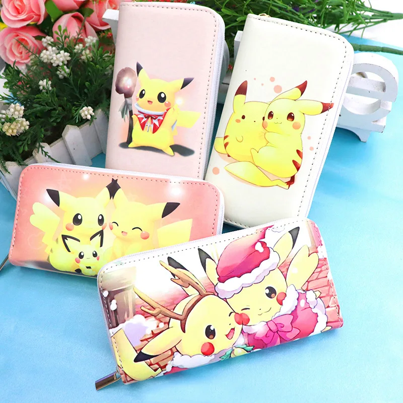 4pcs/lot Kawaii Pikachu Pencil Case Cute PU Pencil Box Stationery Pen Bag Stationery School Supplies