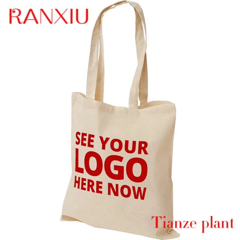 Custom Custom Print Personalized Reusable Shopping Printing Cotton Bag With Logo Canvas Packing Tote Bag Hand Shoulder Cotton Ba