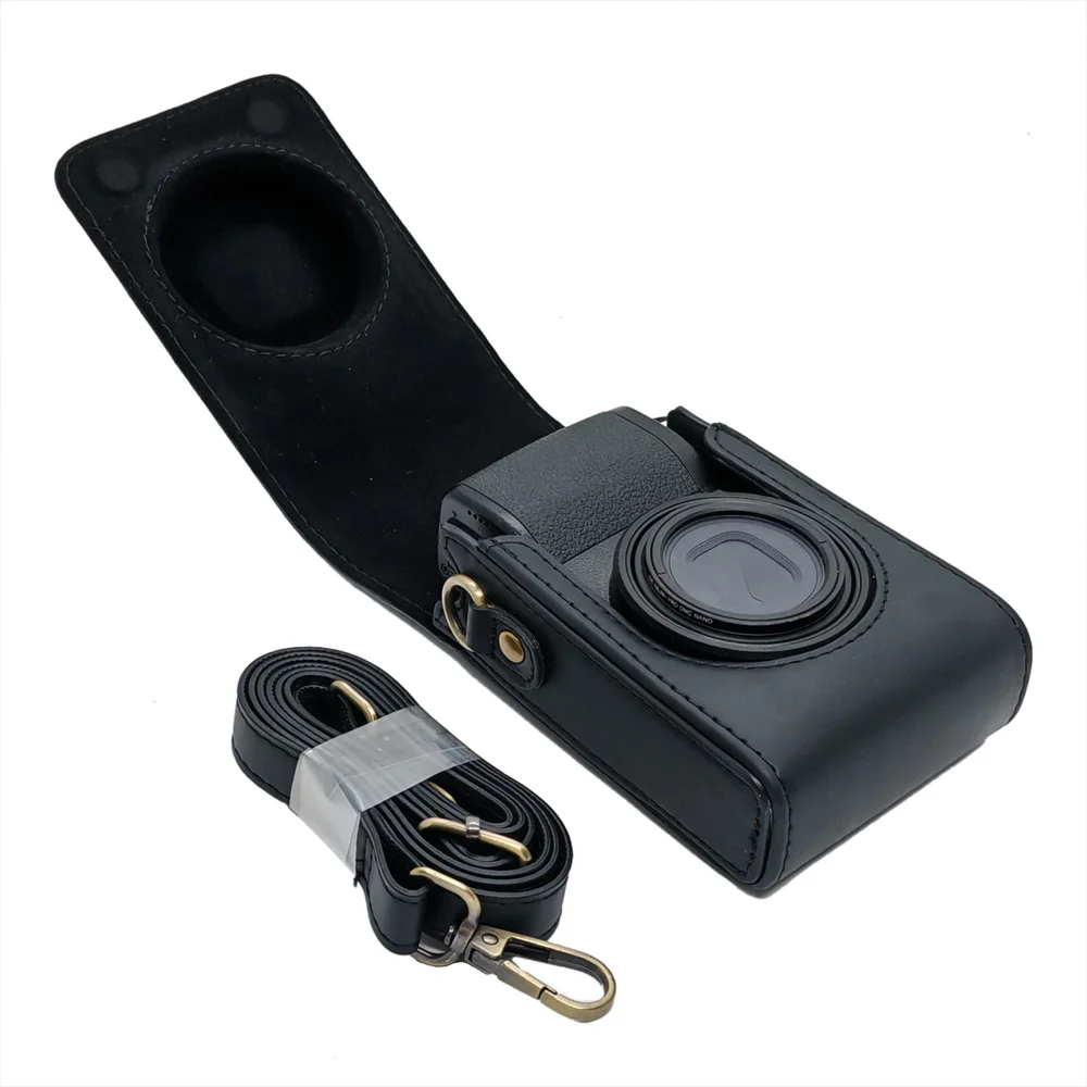 PU Leather Camera Bag Case For Ricoh GR GRII GRIII GR GR2 GR3 3X Full Body Cover With Strap