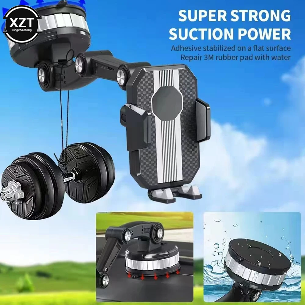 360 Rotatable Cellphone Car Phone Holder Fixed Shockproof Mobile Stand Big In GPS Support For iPhone Xiaomi Samsung Accesorries