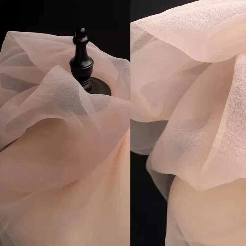 

New Texture Yarn, Pleated See Through Lace Fabric, Handmade DIY High-end Wedding Dress Fabric, Background Decoration Accessories