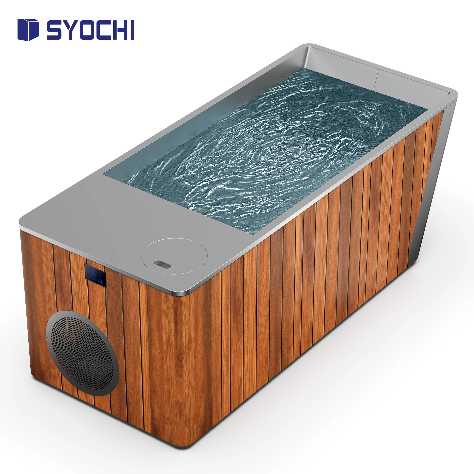 Syochi Modern 304 Stainless Steel Ice Bath Tub Indoor Outdoor Cold Plunge Tub With Chiller and Filter for Athlete Recovery