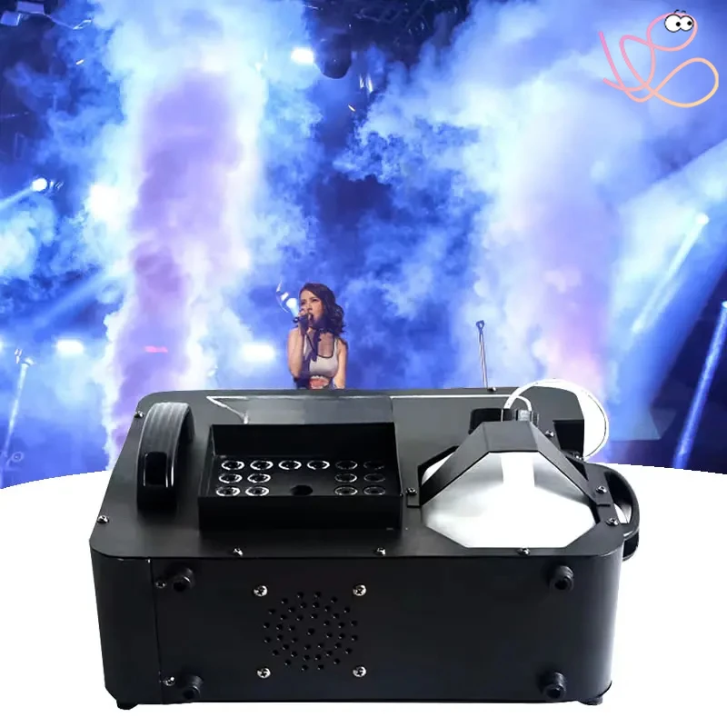 1500W Vertical LED Fog Machine Smoke Air Column Haze Machines DMX Remote Control RGBW for DJ Disco Party Stage Audience Concert