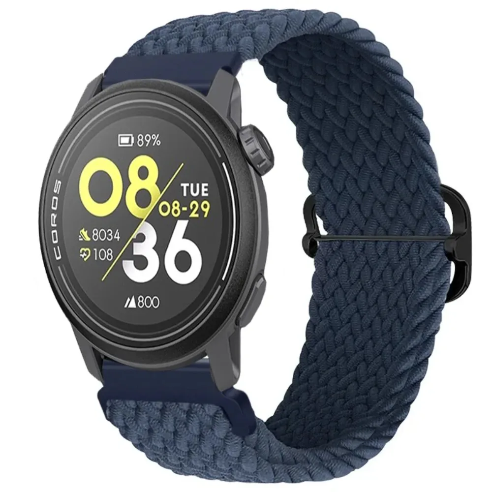 20mm 22mm Sports Soft Nylon Braided Strap for COROS APEX 4/PACE Pro/3 CMF Watch 3/2/1 Pro Comfortable Bracelet Suunto Race 2/S