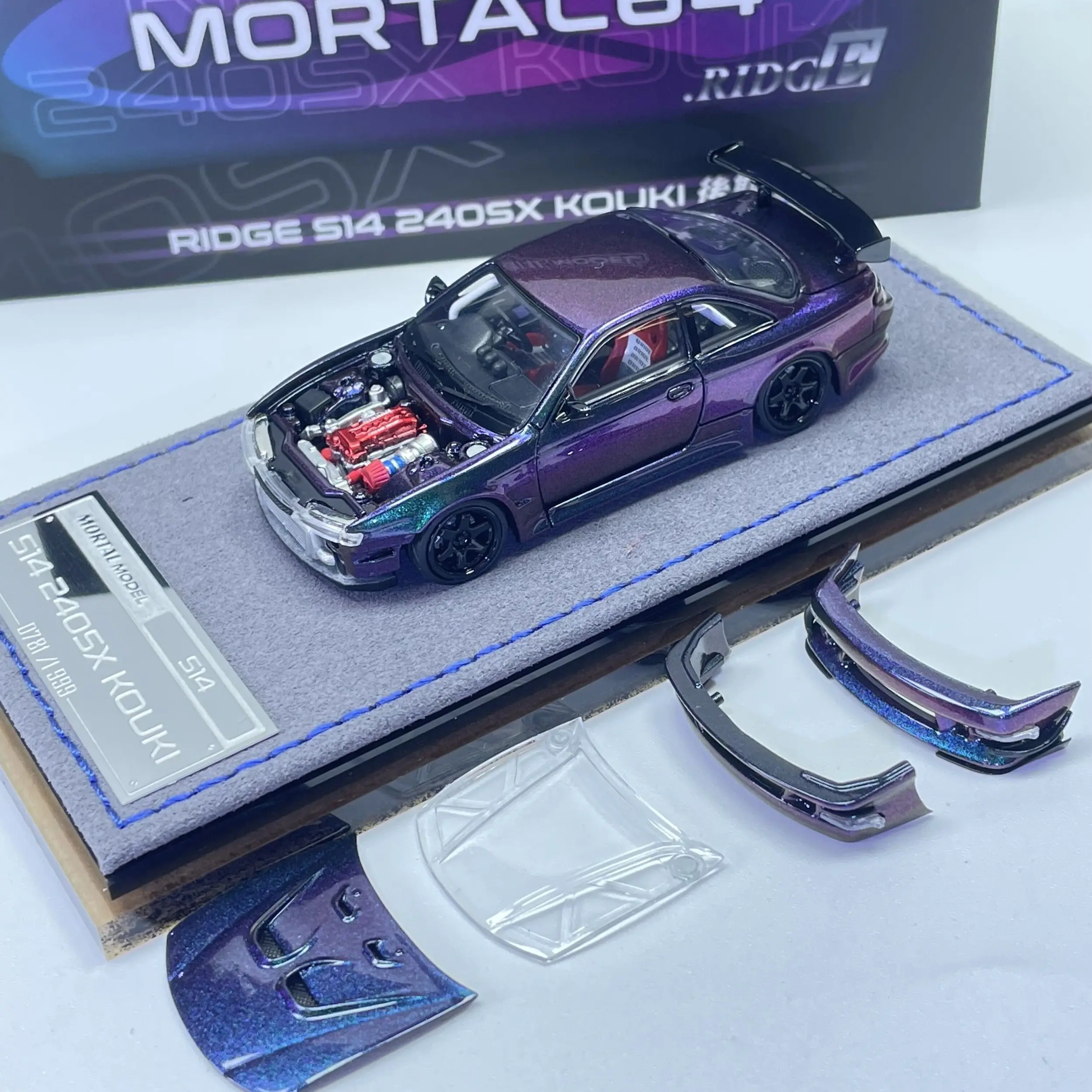1-64-s14-new-product-in-stock-with-color-change-alloy-die-cast-miniature-imitation-car-model-adult-figurine-boy's-toy-gift