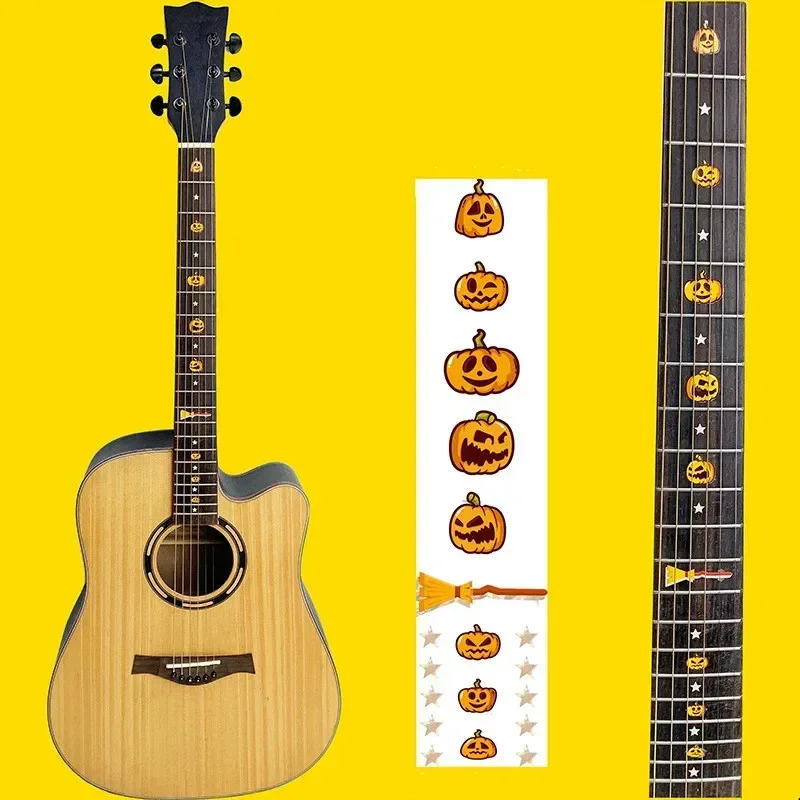 Guitar Fretboard Sticker Electric Guitar Bass Inlay Decal Fingerboard Sticker for Ukulele Guitar Musical Instruments Accessories