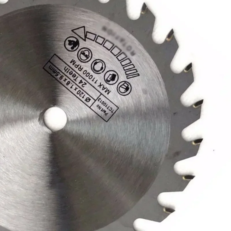 Imagem -04 - Circular Saw Blades Substituição para Corte de Madeira Lâminas de Serra Circular Carboneto Cimentado 24 Dentes 120 mm Diâmetro 95 mm Diâmetro Interno do Furo Pcs