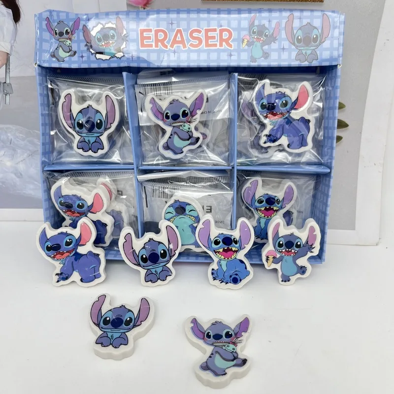 30pcs Anime Disney Lilo And Stitch Pencil Eraser Cute Cartoon Stitch Student Shaving Eraser Stationery Supplies Gift