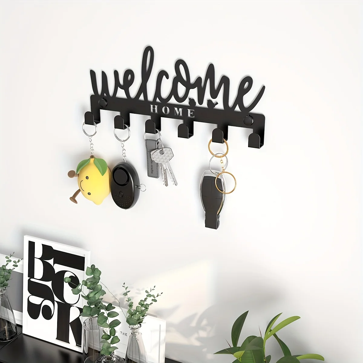 Modern Metal Wall-Mounted Coat Rack, Coat Bag and Miscellaneous Hook, Home Room Wall Decor, Keychain Hook for Home, Wall Decor