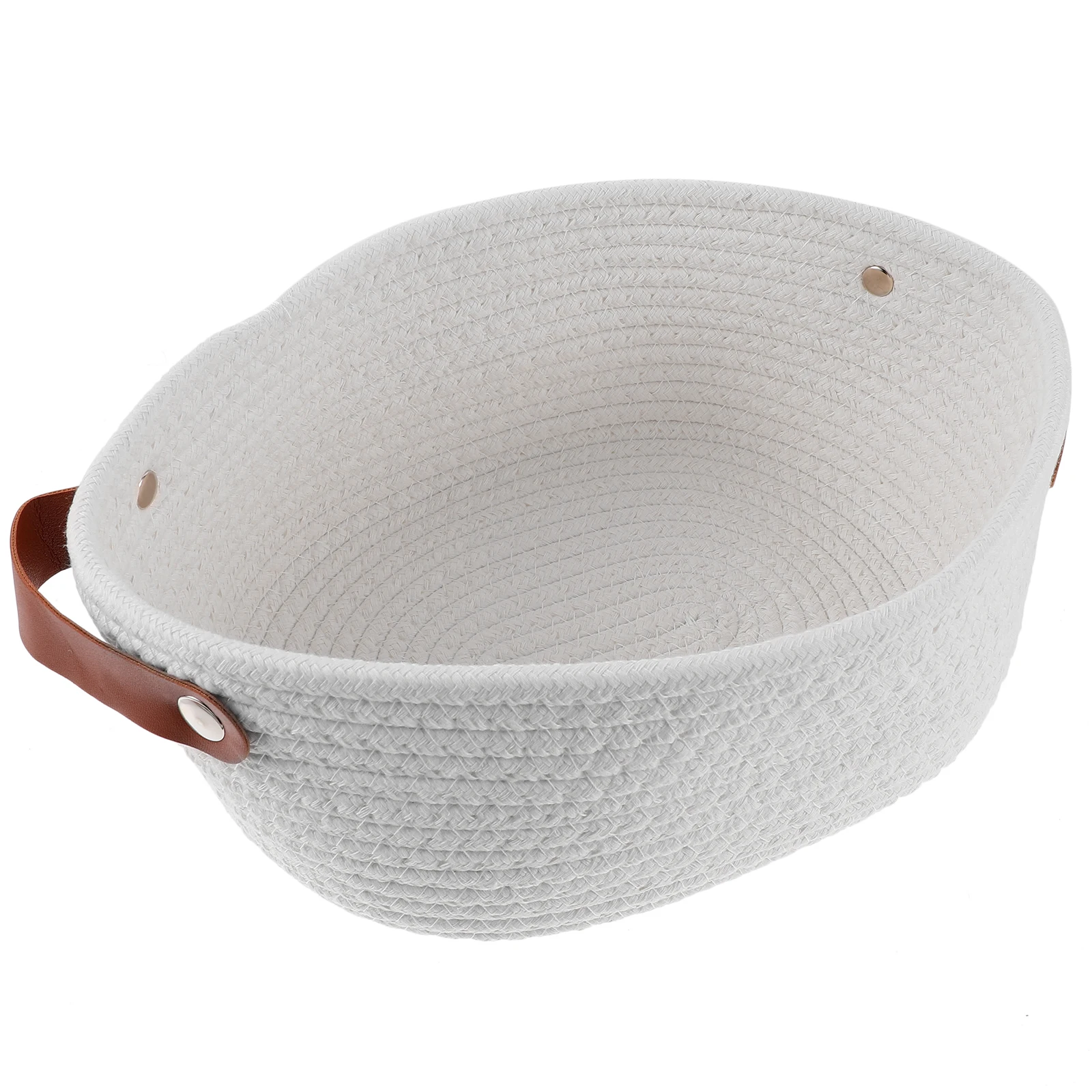 

Cotton Rope Woven Basket Multi-Functional Storage Organizer Exquisite Decorative Sundries Holder for Home Bedroom Counter Toilet