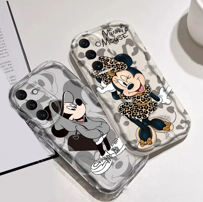 Disney Mickey Minnie Mouse para Samsung A55 A54 A53 A52 A35 A34 A33 A32 A25 A24 A23 A22 A21S A15 A13 A14 5G Wave Oil TPU