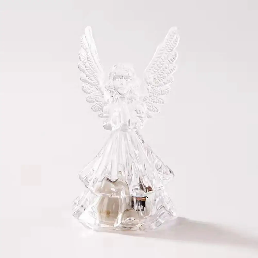 Nordic Style LED Light Angel Light Figurines Colorful Desk Light Bedroom Bedside Living Room Decoration Minimalist Angel Lamp