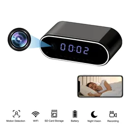 Wireless Digital Clock Camera, 4K HD with Night Vision, Motion Detection, Remote Access via App – for Home/Office Security