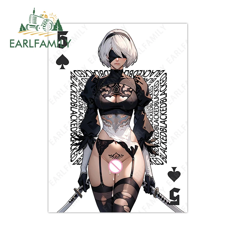EARLFAMILY Nier Succubus Waifu الوشم ملصقات السيارات هنتاي بعقب موحدة ملصق مضاد للمياه دراجة نارية اكسسوارات السيارات التصميم #5