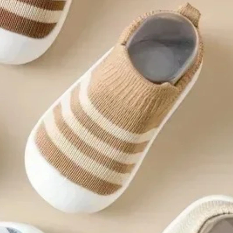 

Новые летние полосатые мягкие носки, детская легкая короткая обувь для малышей для мальчиков и девочек, весенне-осенняя напольная обувь