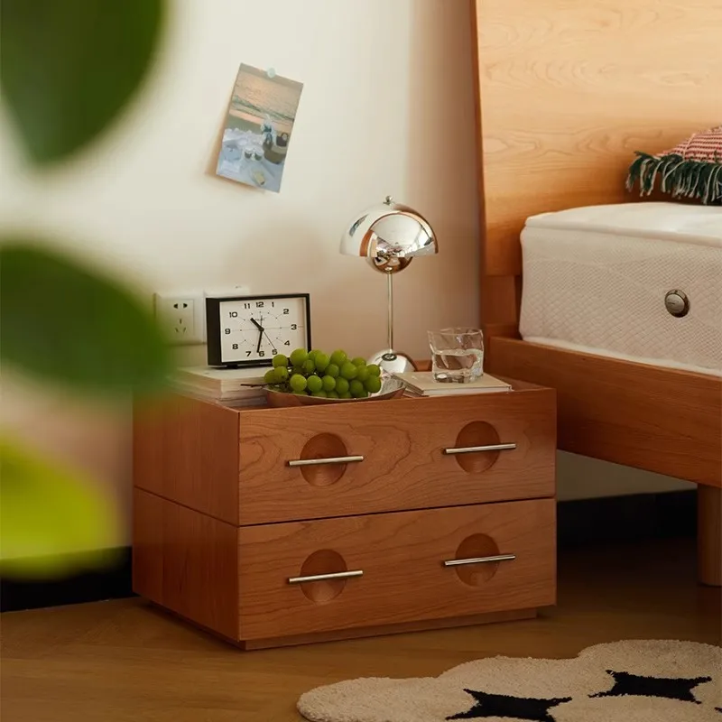 

Side cabinet cherry living room solid wood chest cabinet locker
