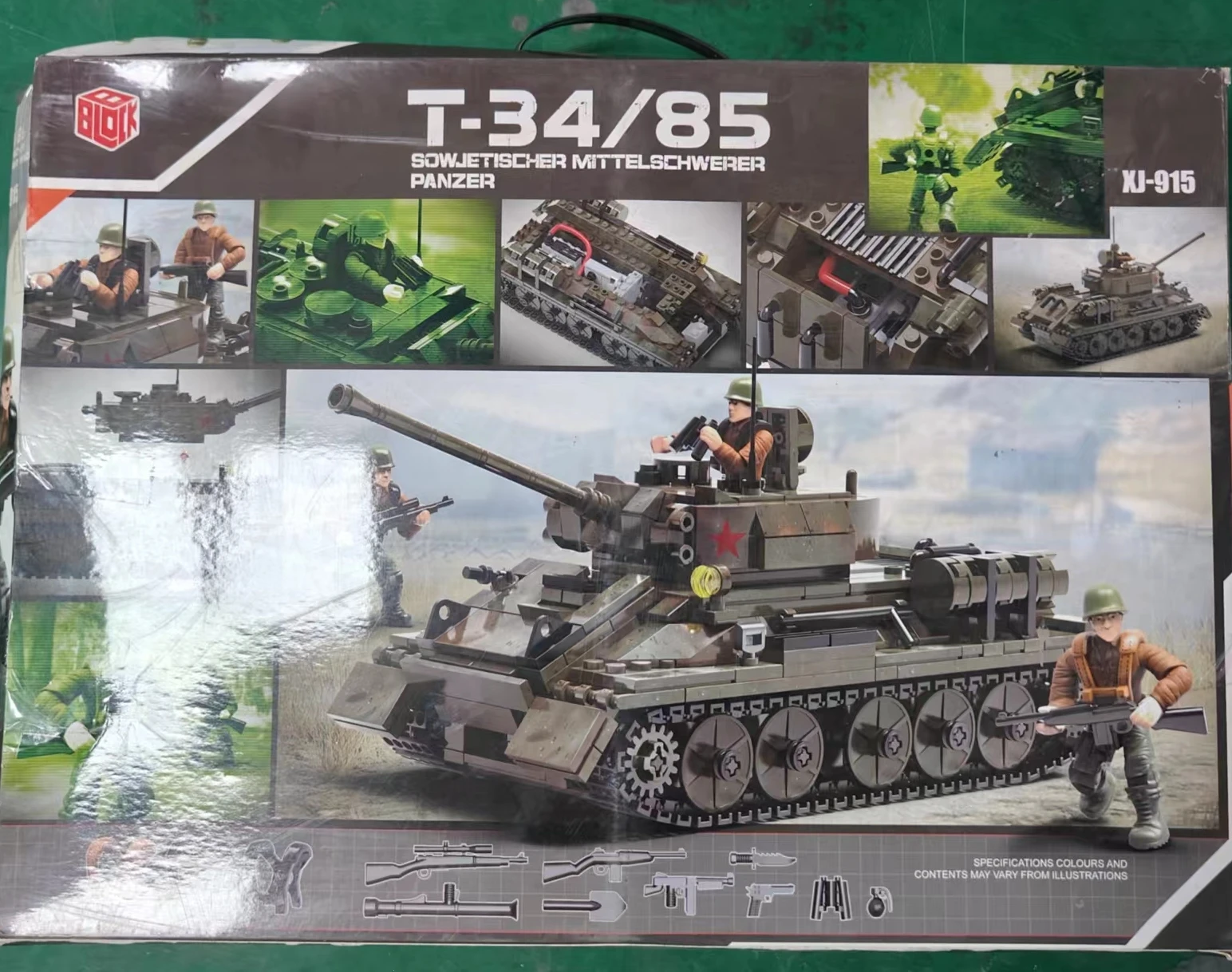800 pcs M4 Sherman Tank New Year's gift Building Blocks XJ915 Panzer T-34/85 Children's assembled toys Bricks