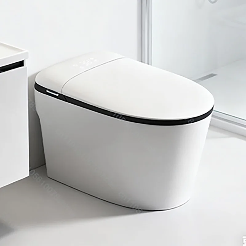 Smart Toilet Bidet with Heated Seat Automatic Lid Flush Remote Control Warm Air Dryer Nightlight Elongated Intelligent Toilet