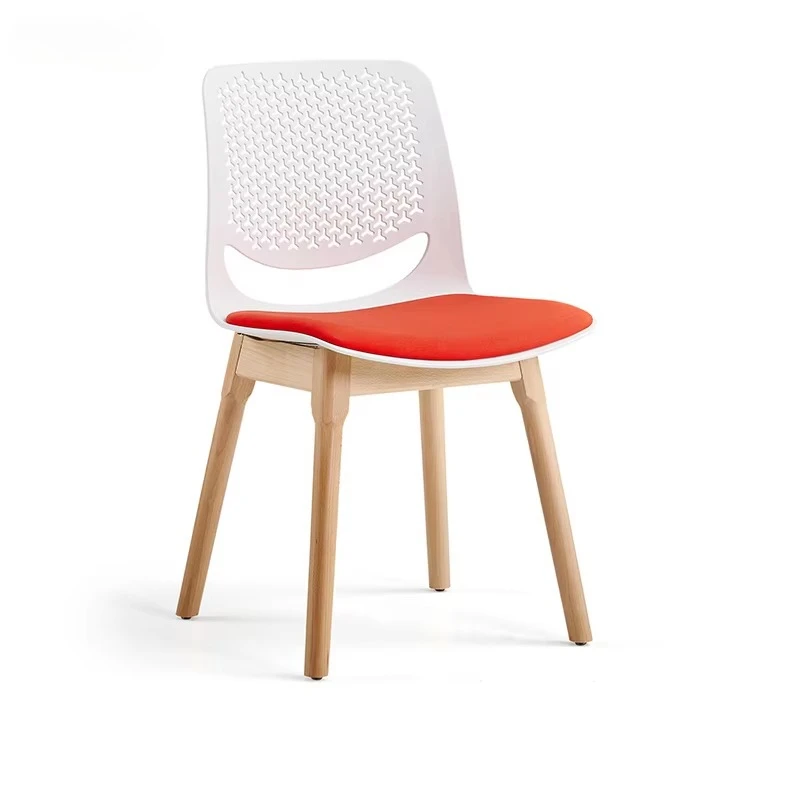 & Modern Conference Mesh Plastic Office Chair with Adjustable Height-High Quality Guest Room Leisure Learning Training Chair