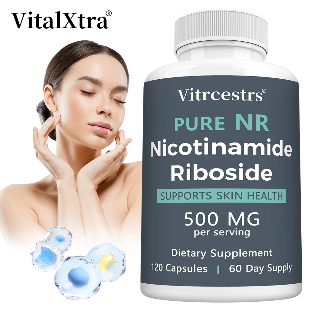

Nicotinamide Riboside Capsules 500mg, High Absorption NAD+ Supplement, Support Energy Metabolism, Cellular & Skin Health
