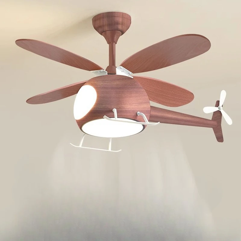 New children's aircraft fan light boys and girls bedroom study ceiling fan light