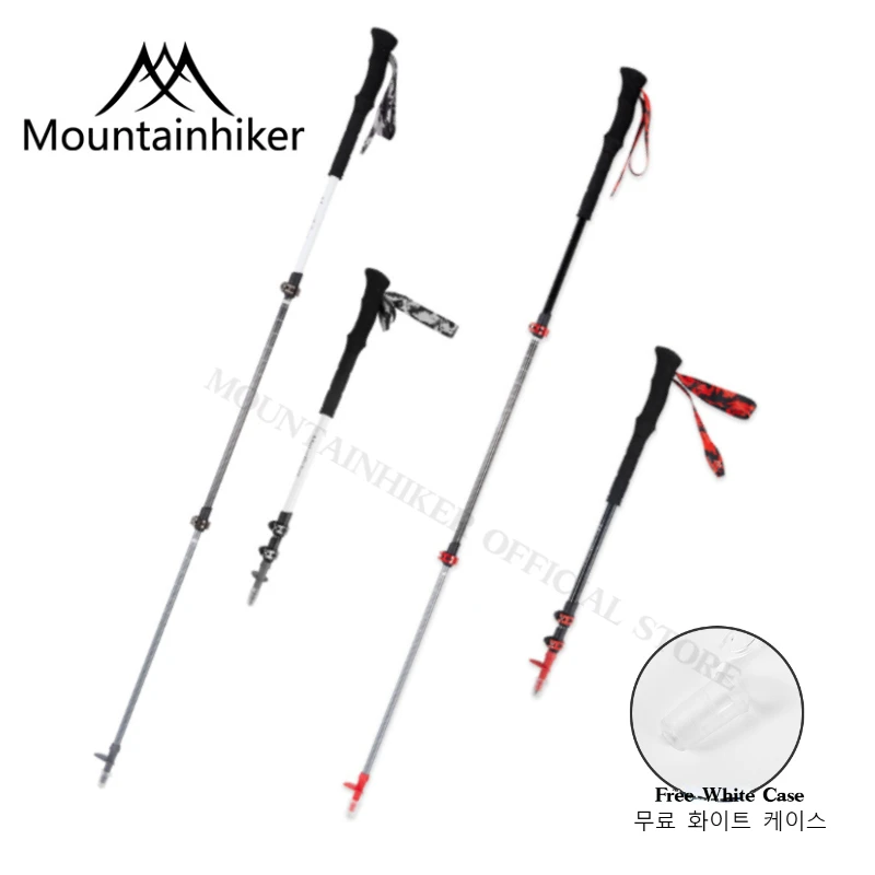 MOUNTAINHIKER Trekking Poles 211g/pc Folding Hiking Stick Collapsible Telescopic Sticks Hiking Pole Walking Poles Walking Sticks